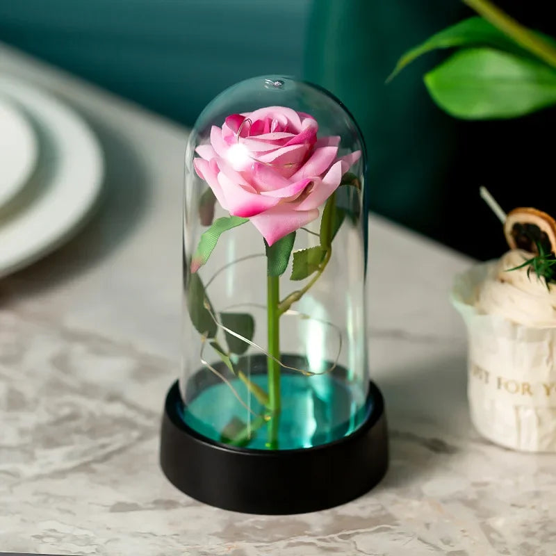 Eternal LED Rose in Glass Dome