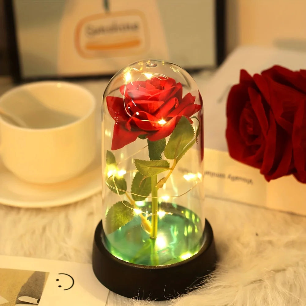 Eternal LED Rose in Glass Dome
