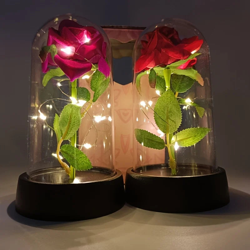 Eternal LED Rose in Glass Dome