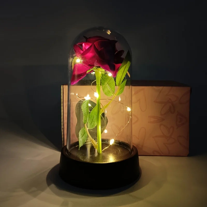 Eternal LED Rose in Glass Dome