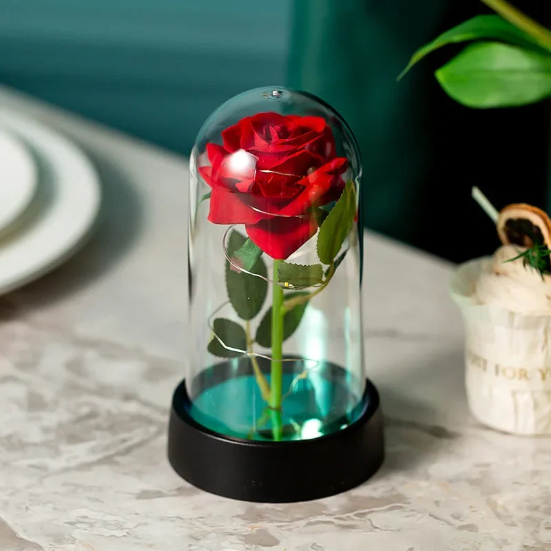 Eternal LED Rose in Glass Dome