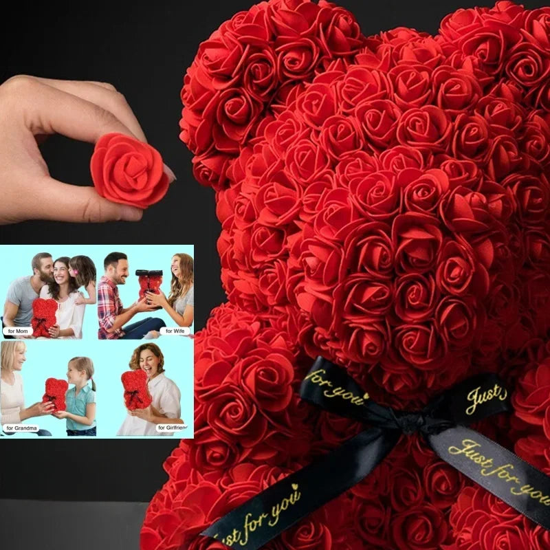 LED Rose Teddy Bear